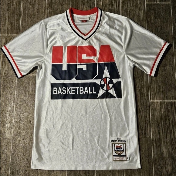 Mitchell & Ness Other - Mitchell & Ness MAGIC JOHNSON USA Basketball '92 Warm Up Jersey 36 Small